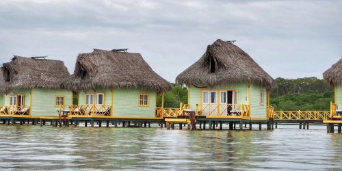 Bocas del Toro hotel above the water