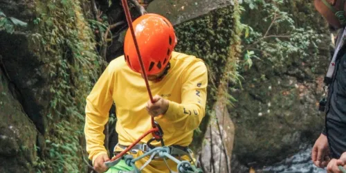Rappelling Down Jagüata Waterfall
