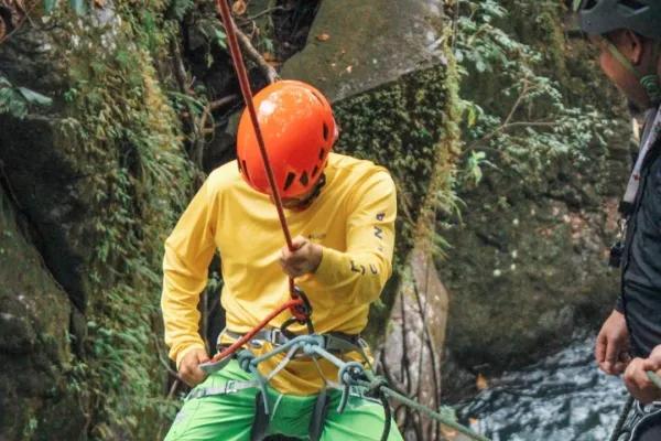 Rappelling Down Jagüata Waterfall
